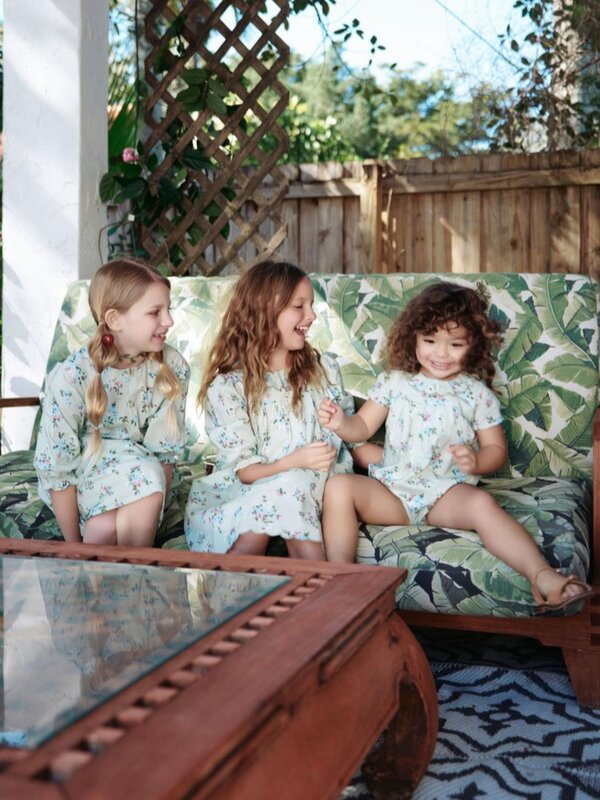 Als 2024 Geschulpte Tuin Bloemenontwerp Meisjes Groene Bedrukte Bloemen Jurk Jongens Katoenen Gebreid Poloshirt Vakantie Outfits