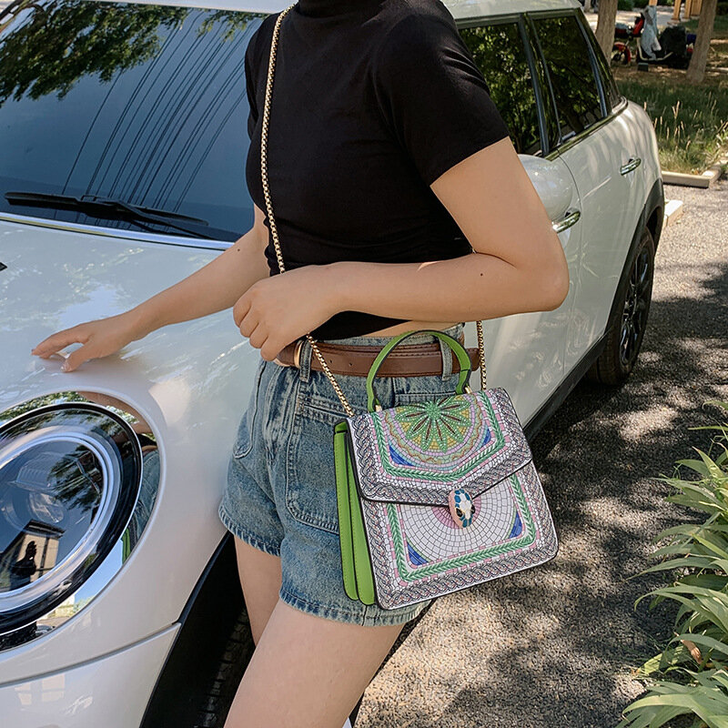 Женская модная сумка 2024, летняя сумка через плечо с цепочкой для девочек