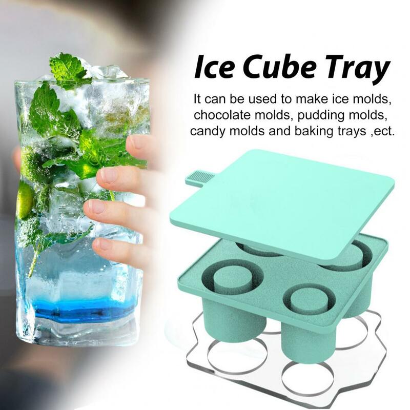 Eiswürfel form Silikon zylinder Eisform mit versiegeltem Deckel für langsam schmelzende Eiswürfel bpa-freies Tablett für Getränke cocktails DIY-Geschenke