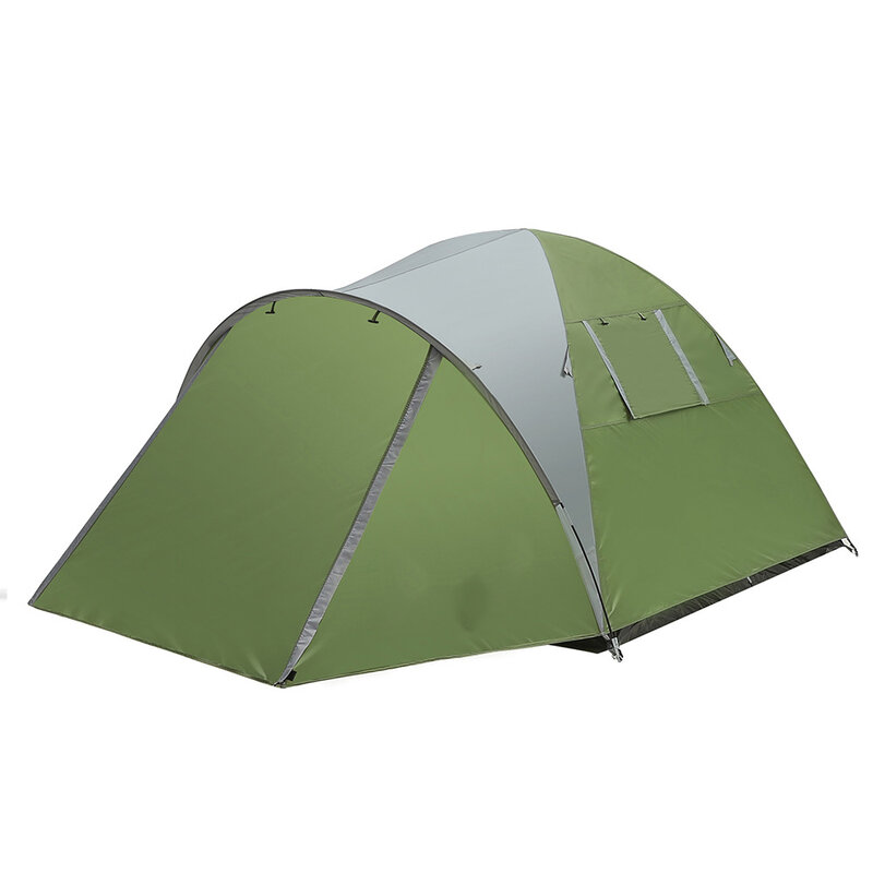 야외 용품 더블 데크 캠핑 텐트, 1 베드룸 및 1 거실용 방수 캠핑 텐트, 34 개