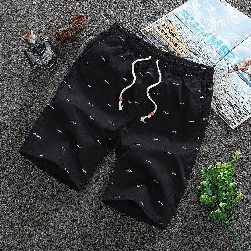 Pantaloncini da corsa estivi per uomo moda stampa pantaloni caldi da spiaggia Bermuda pantaloncini da uomo in cotone elasticizzato con coulisse Casual da Jogging