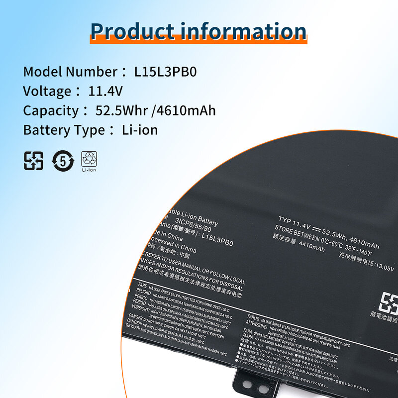 Аккумулятор L15C3PB1 для ноутбука Lenovo Ideapad 330S 330S-14IKB 330S-14AST 330S-15ARR 330S-15AST 330S-15IKB 5B10W67358 L15L3PB0
