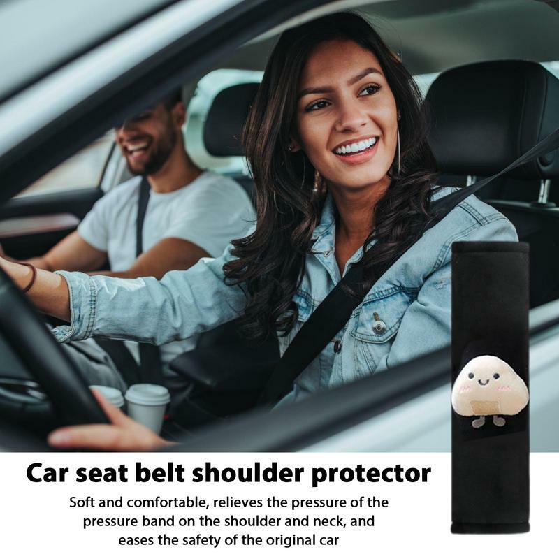 Almohadillas de correa de hombro de asiento de coche, forma de pan tostado, fundas de cinturón de seguridad de coche de dibujos animados, lindo cinturón de seguridad