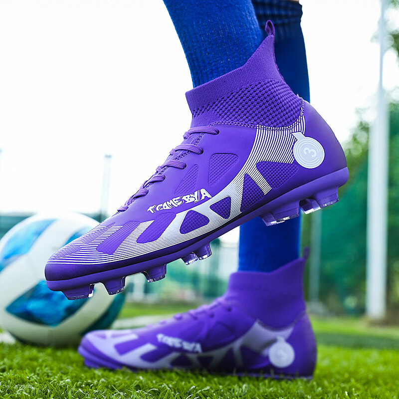 Professional Football Boots TF/FG Training Grass Outdoor Men Soccer Shoes Adult Teenager Non-Slip Soccer Cleats Sneakers Unisex