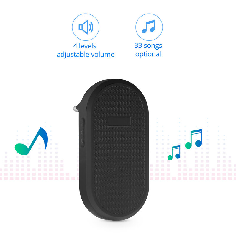 M558 Wireless Smart Doorbell Welcome Home Security Alarm 32 Songs 4 Levels Adjustable Volume Easy Installation