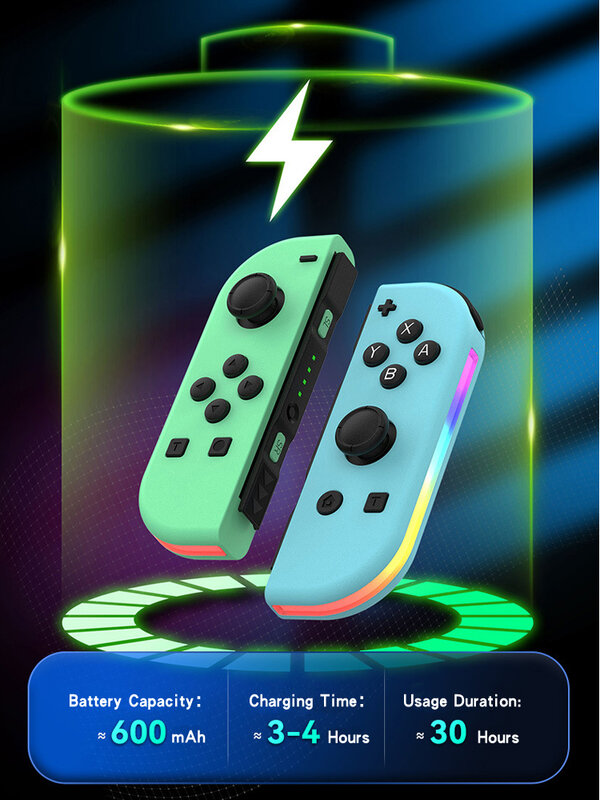 Joypad für Switch Controller RGB Licht Blendung Vibration unterstützt Screenshot Weck-Up-Funktion Motion Gamepad für die Schalters teuerung