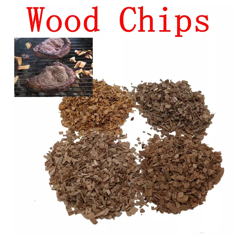 Smoked Sawdust Wood Chips for Smoking 125g/bag Apple Cherry Oak Hickory,Outdoor Smoker Fumigation Box Bacon Wood BBQ Accessories