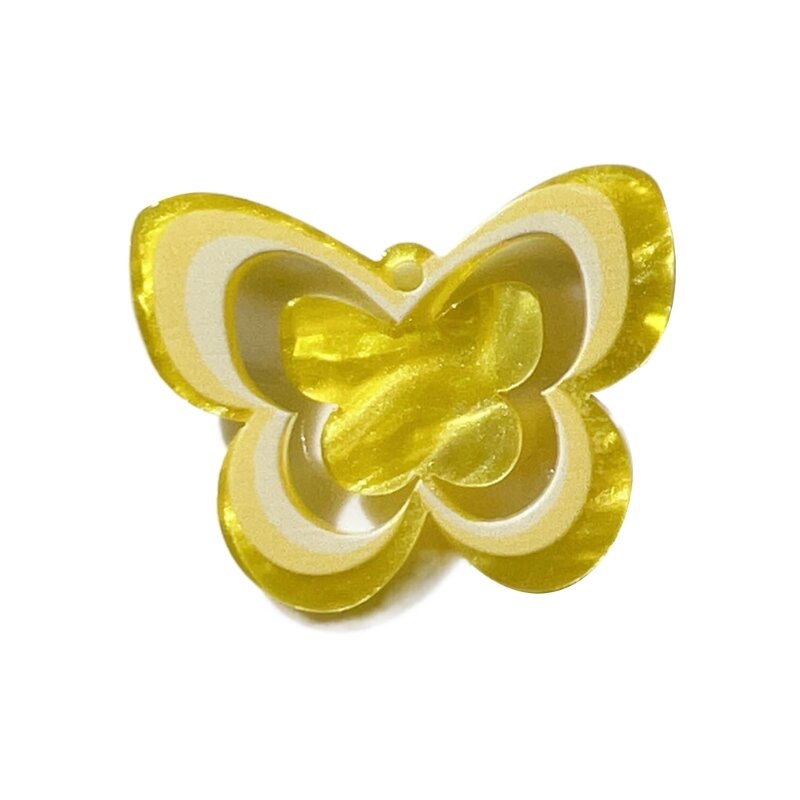 Acrylic Hangings Charm with Hollow Butterfly Colorful Acrylic Butterfly Decorative Jewelry Making Charm DIY Tool