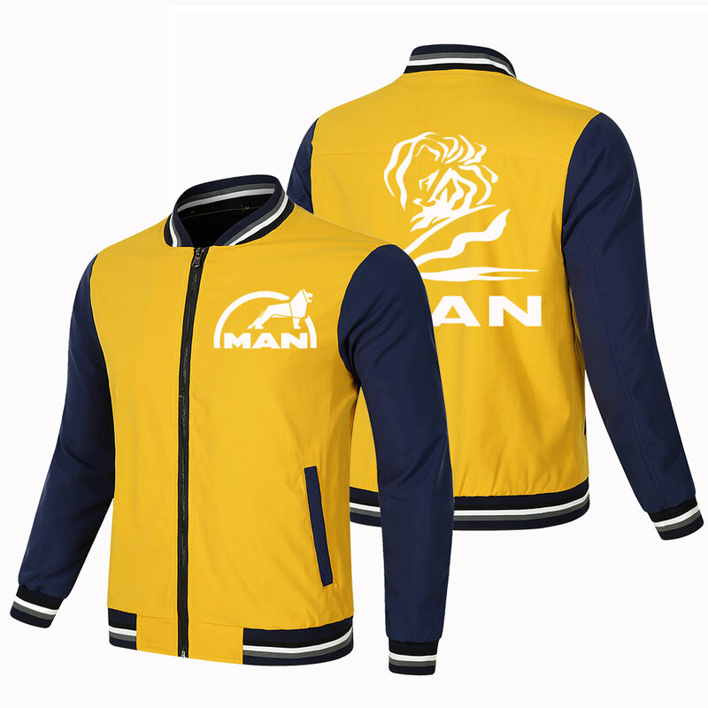 Jaqueta de logotipo masculina versátil, roupa esportiva fina, elegante e bonito, versátil, casual