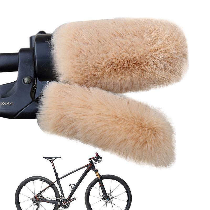 Чехол на велосипедный тормоз, удобный мягкий плюшевый чехол на руль, нескользящий защитный чехол на руль велосипеда, чехлы на руль для холодной погоды, сохраняйте руки
