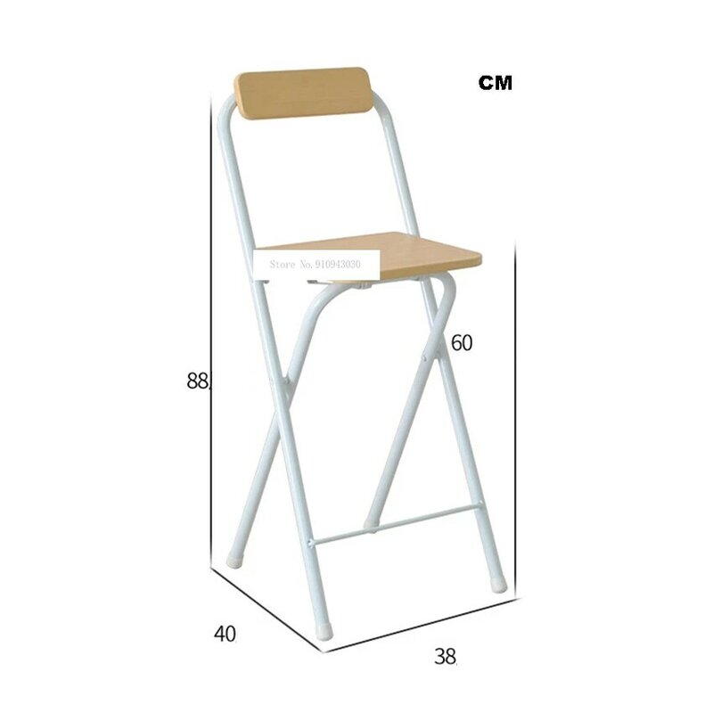 거실용 접이식 키 큰 의자, 창의적인 목재 높은 의자, 휴대용 가정용 바 등받이 의자, 높은 발 레저 의자, 0059A