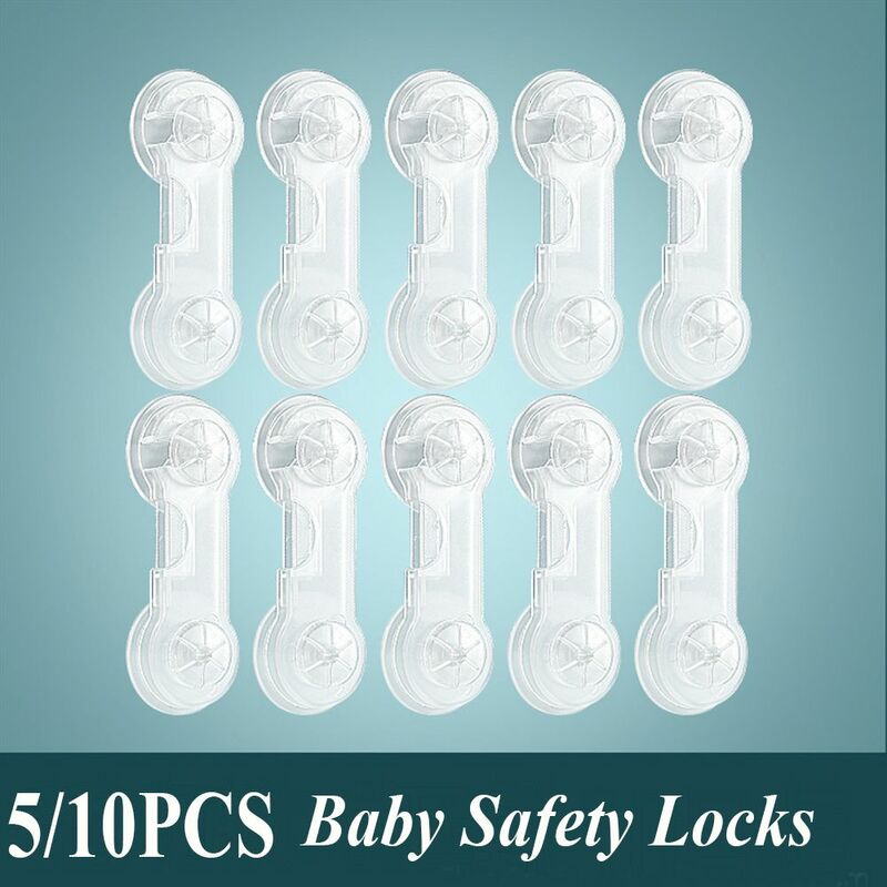 Fechaduras de segurança transparentes multifuncionais para crianças, segurança do bebê, armário, gaveta, armário, porta, proteção