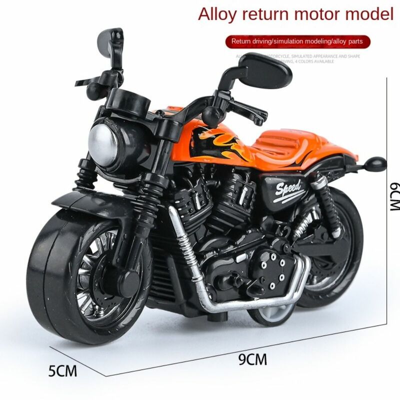 Модель мотоцикла с отрывным задним ходом, модель из сплава, модель мотоцикла, мини-локомотив, модель мотоцикла, подарок для детей