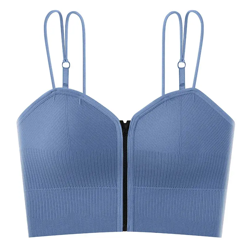 The New Seamless Zipper Sports Beautiful Back with Thin Bra Without Underwire Sexy Big U Backless Bra for Women