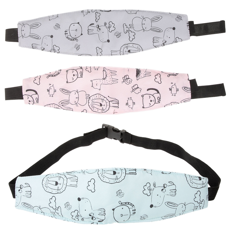 3 Pcs Baby Headbands Safety Seat Strap Seats for Infants Kids Accessories to Sleep Sleeping Band Head Pure Cotton Trolley