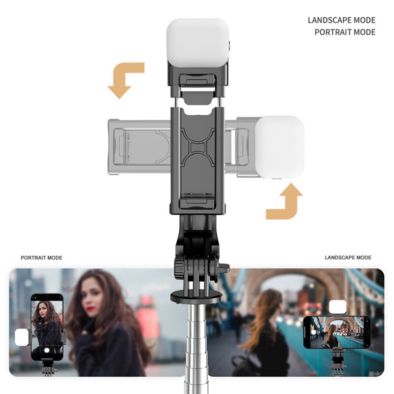Q10 Tasche Selfie Stick Universal Bluetooth Fernbedienung Tragbare Desktop-Halter