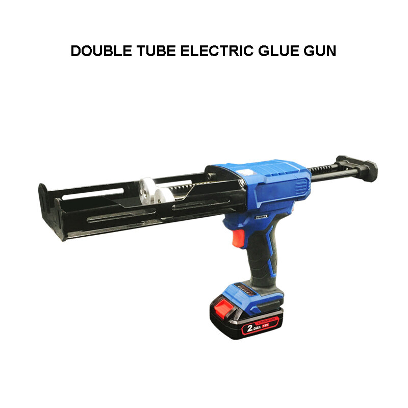 Electric Cement Glass Caulking Gun, Adhesive Applicator Tool, Double Tube, Wireless Glue Gun Seal Machine, Propulsão com Bateria