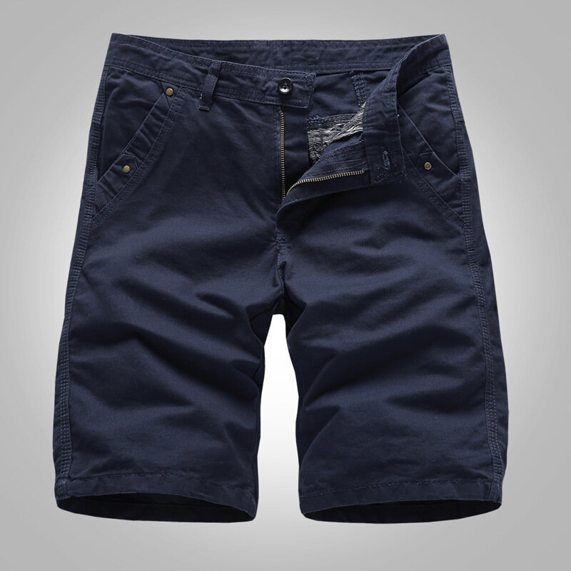 Летние дышащие хлопковые шорты-карго, мужские Модные Саржевые рабочие шорты с несколькими карманами, походные тактические короткие брюки, уличные