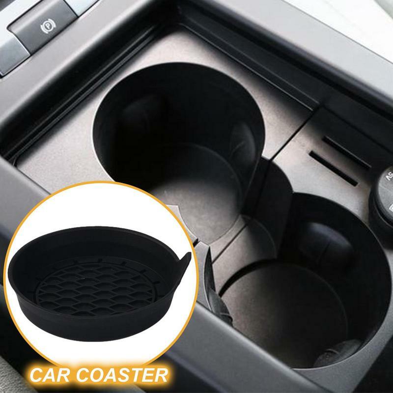 Car Coasters For Cup Holders Silicone Cup Holder Coasters For Car Sift-Proof Non-Slip Waterproof Car Interior Accessories