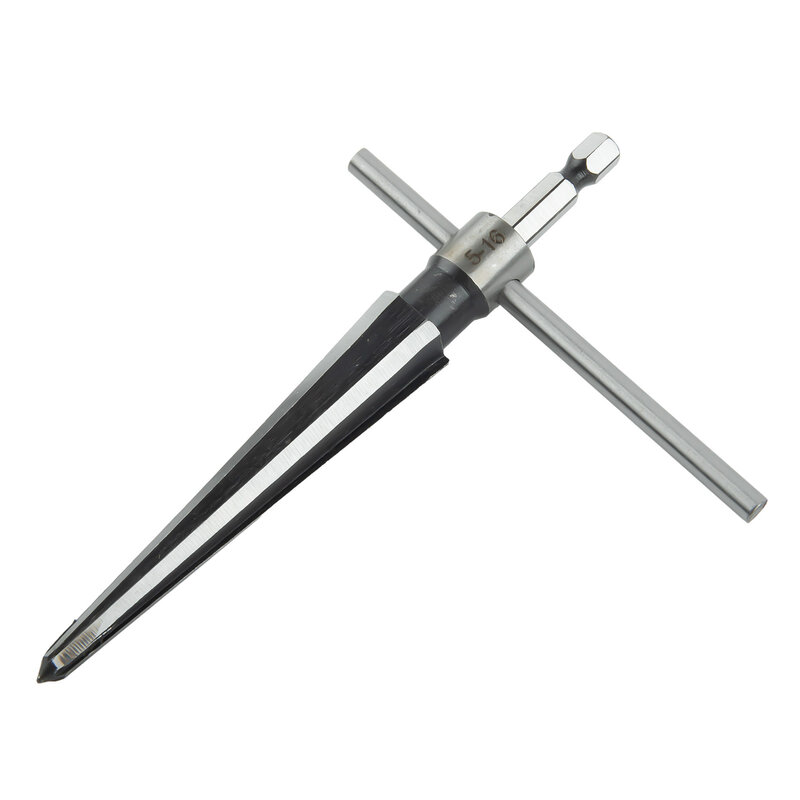 5-16mm Bridge Pin Hole Hand Held Reamer T Handle Tapered 6 Fluted Reaming Woodworker Cutting Tool Core Drill Hand Held Reamer