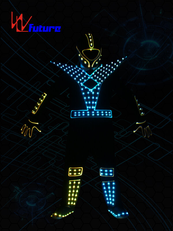 Robot de danse lumineux à LED pour hommes et femmes, bande lumineuse, vêtements de danse pour garçons, haute qualité