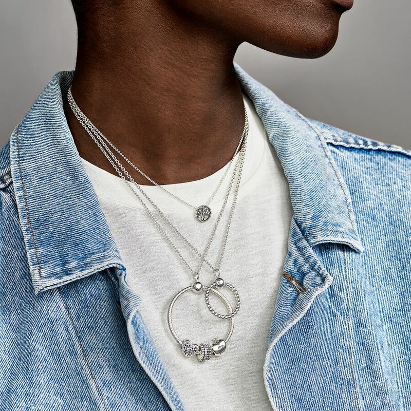 2024 Fashion Boutique collana a forma di O 925 argento originale Pandora fai da te collana di gioielli con ciondoli da donna regalo