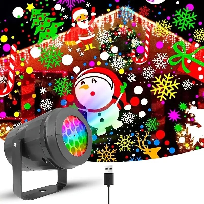 1 шт., Рождественский проектор, Рождественский лазерный проектор