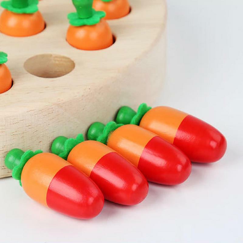 Цветные шахматы Монтессори в форме гриба редиса с памятью, развивающая цветная познавательная способность для детей