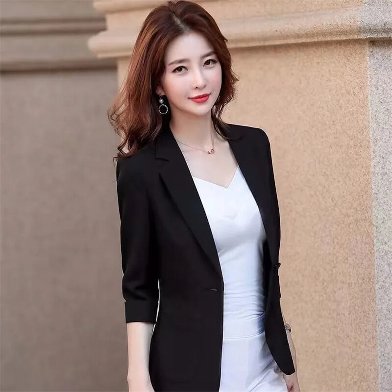 Women Cotton Linen Small Blazer 2024 New Summer Short Suit Jacket Korean Casual Summer Sun Protection Clothing Large Size S-5XL
