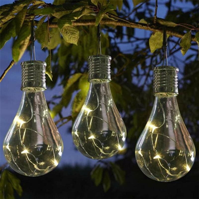 Led Solar Light Bulb Built-in 40mah Battery Outdoor Hanging Lanterns For Party Garden Home Patio Decor