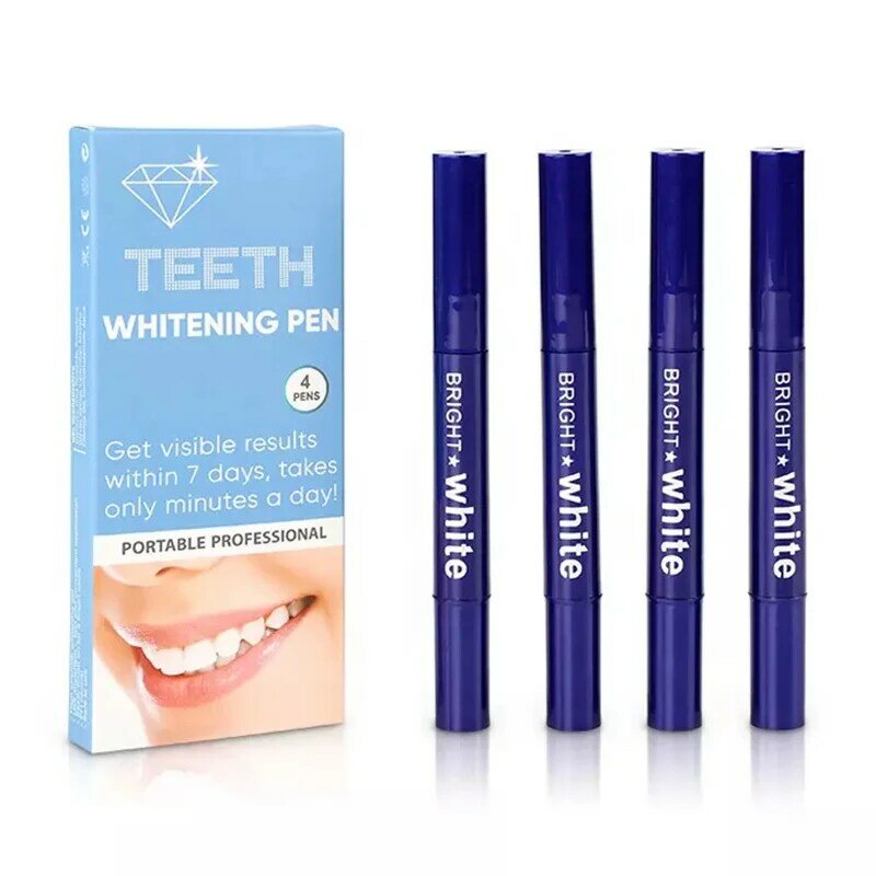 Teeth Whitening Essence Pen Oral Hygiene Care Serum Removes Smoke Tea Coffee Stains Dental Bleaching Deep Cleaning Tools 4pcs