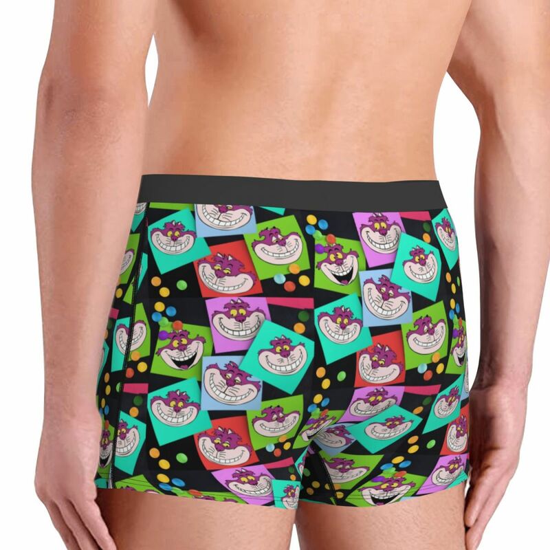 Custom Disney Cheshires Cat Boxers Shorts Heren We Zijn Allemaal Gek Hier Slips Ondergoed Nieuwigheid Onderbroek