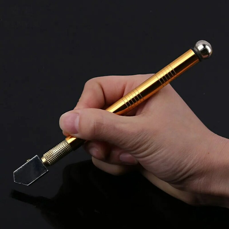 Профессиональный алмазный резак для стекла, металлическая противоскользящая ручка, стальное стекло, быстрое самосмазывающееся масло, инструмент для резки и глазирования