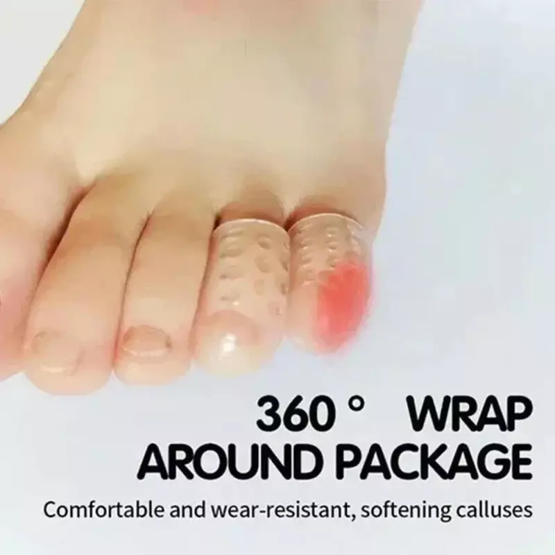 Penutup jari kaki silikon elastis, 5/10/20 buah Gel pelindung tabung jari kaki kecil anti-gesekan bernapas penutup jari perawatan kaki