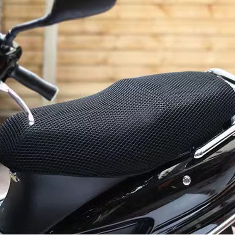 Funda 3D negra para asiento de motocicleta, funda de aislamiento térmico transpirable, gran oferta, nueva y de alta calidad, 2024