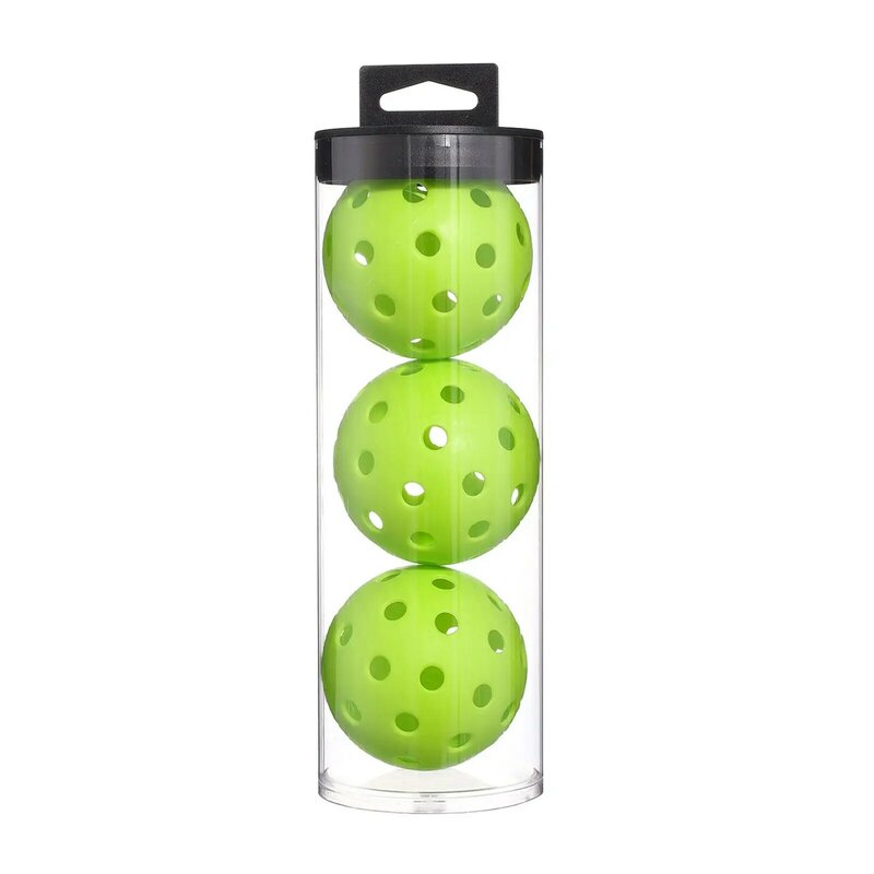 3 Stück Pickle ball Ball 40 Löcher langlebiger Standard-Übungs spielzeug ball für das sanktion ierte Turniers piel training für Erwachsene im Freien