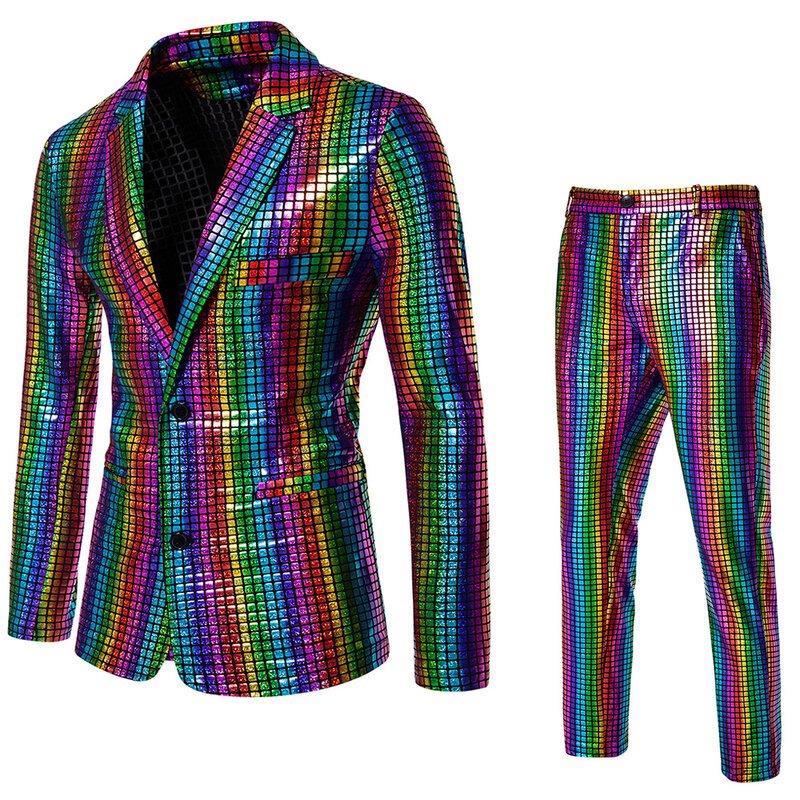 Модный новый мужской костюм с блестками с горячей штамповкой для косплея для дискотеки женский сценический ночной клуб блестящий и крутой костюм для представлений