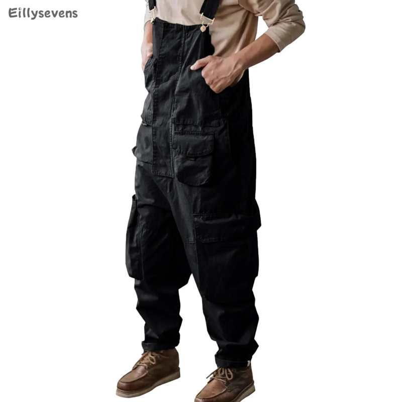 ชุดเอี๊ยมกางเกงแฟชั่นสำหรับผู้ชายที่ทำงานชุดเอี๊ยมสำหรับผู้ชาย