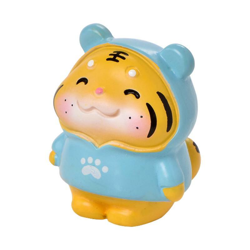 Mini figuras de tigre para decoración de coche, estatua de tigre de resina para Decoración de mesa, Año Nuevo Chino, juguete de dibujos animados para niños, 2023