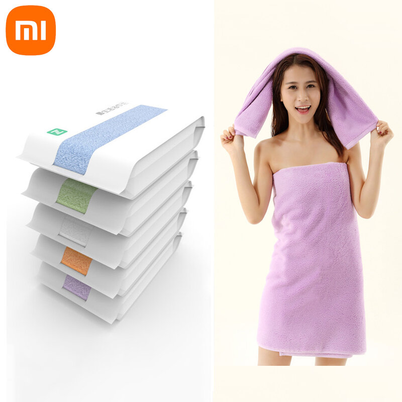 Банное полотенце Xiaomi ZSH из 100% хлопка, ярко впитывающие полотенца для ванной, 65 см * 130 см