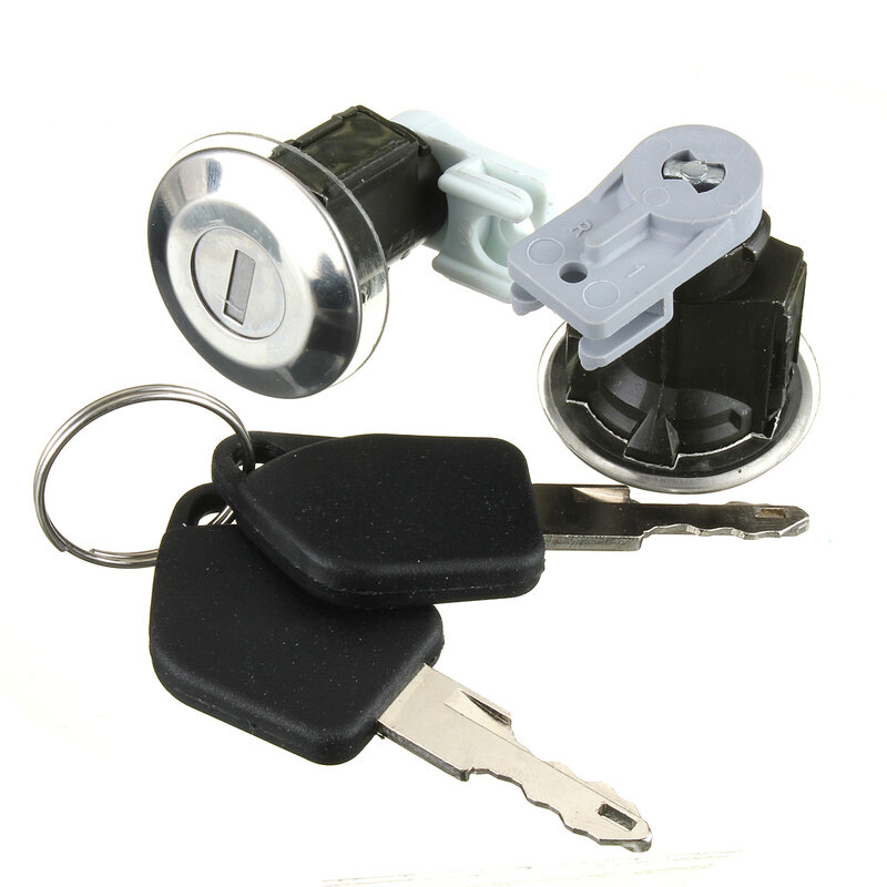 Set di 2 barili di serratura della porta d'ingresso con chiavi per Peugeot 106 MK2 1997-2004 205 405