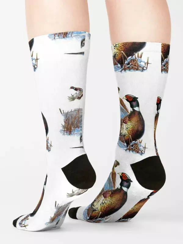Children's Pheasant Farm Soccer Socks, meias para homens e mulheres