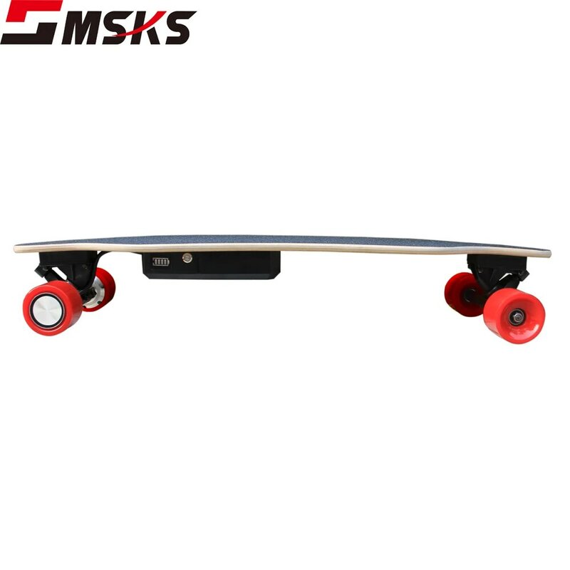 Papan luncur elektrik, skateboard elektrik roda papan panjang daya baterai untuk dewasa