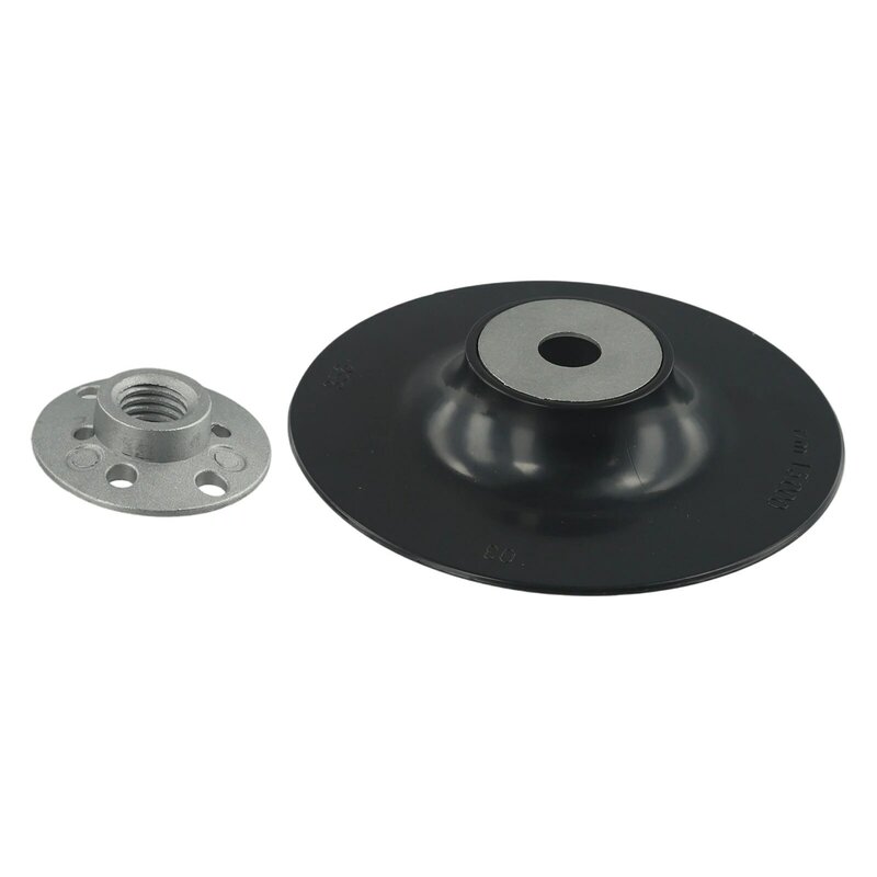Backing Pad Disc Tool with Lock Nut, 125mm, 125mm, Resin Fibre, M14 Thread for Angle Grinder, Sander Tools