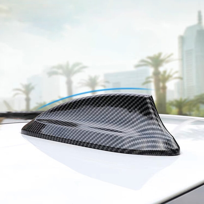 ABS Car Shark Fin copertura dell'antenna Trim per BMW F20 F21 F45 F46 F48 F49 F15 F16 F26 F85 F86 Radio Signal Base Sticker in fibra di carbonio