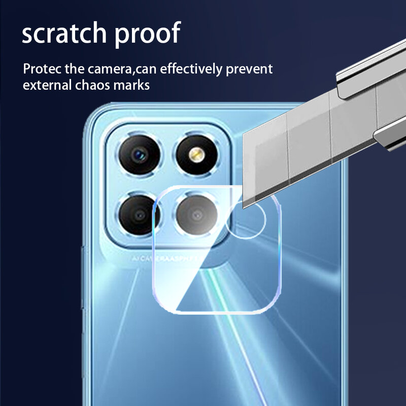 Étui de protection d'objectif d'appareil photo en verre du Guatemala incurvé 3D pour Honor X8 5G Honorx8 Honar Xonor X 8 8X couvercle d'objectif arrière 6.5 en effet VNE-N41