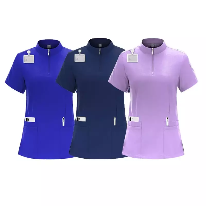 Vendita calda di alta qualità uniforme ospedaliera all'ingrosso top e pantaloni donne mediche infermieristica scrub uniformi set