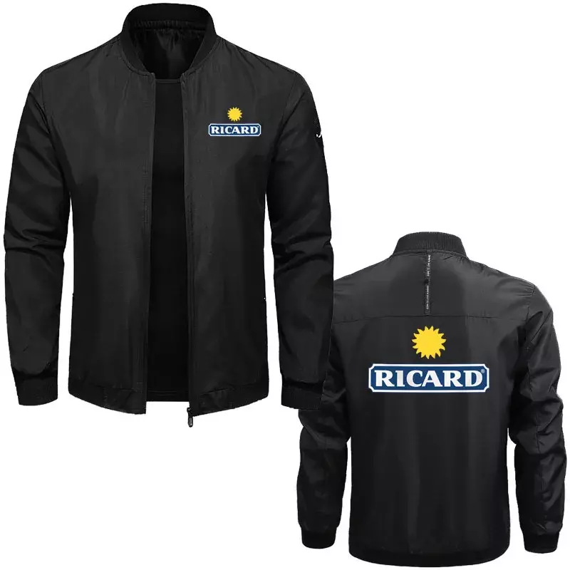 Jaket pria Ricard cetak kualitas tinggi Fashion jaket musim gugur 2024 baru luar ruangan tahan angin pria jaket bisbol jaket