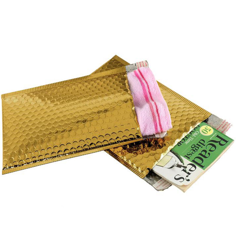 50PCS Mailers Bolha Acolchoado Envelopes Sacos para Negócios Mailers Bolha Envio Embalagem Aluminizado Saco Plástico Envelipes