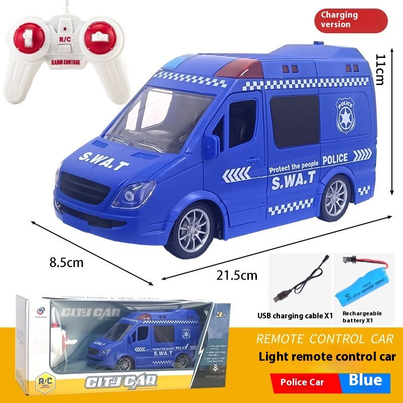 1: 20 4ch Rc Ambulance Toy Car Simulation Light Music Fire Truck Rescue Vehicle Model Gift For Kids